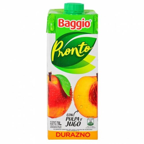 BAGGIO PRONTO JUGO DURAZNO x1L