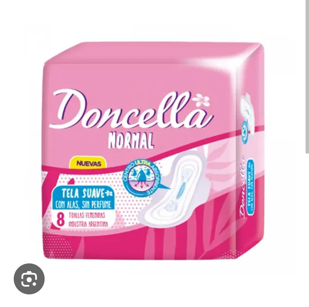 TOALLAS FEMENINAS DONCELLA C/ALAS x8U